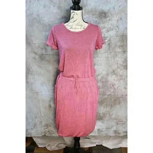 32 Degrees Cool One piece short sleeve pink jersey dress size L